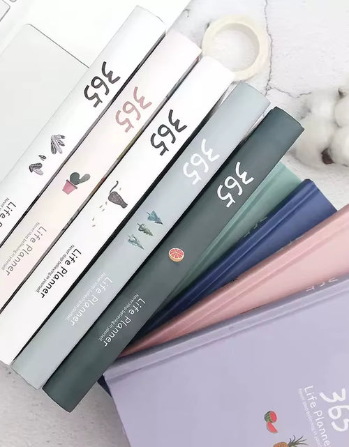 Load image into Gallery viewer, 2025 Cute Solid Color Magnetic Buckle Design 365 Day Weekly Plan Diary Planner Notebooks A6 Journal School Supplies Stationery
